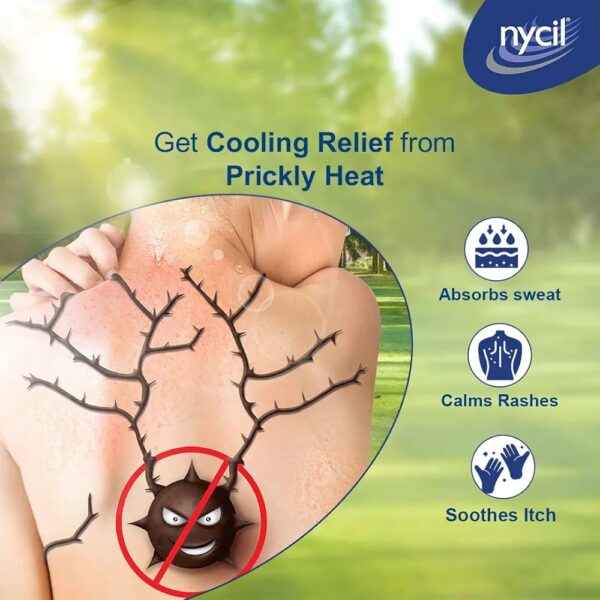 Nycil Germ Expert Prickly heat Powder  Cool Gulabjal, ( Get Cool Gulabjal 50gm free ) - Image 3