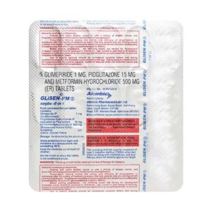 Glisen-PM 1mg/500mg/15mg Tablet