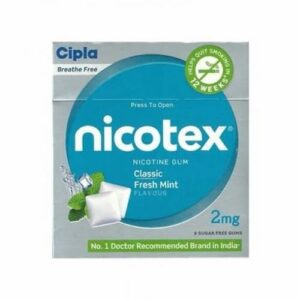 Nicotex 2mg Fress Sugar Free Mint Plus Chewing Gums