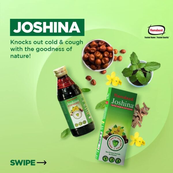 Joshina Hamdard Cough Syrup 100ml. - Image 2