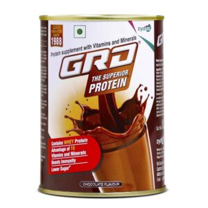 GRD Protein with Vitamins & Minerals | Flavour Powder Chocolate, 200gm.