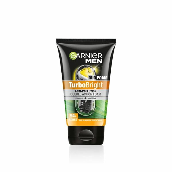 Garnier Men, Face Wash, Brightening & Anti-Pollution, TurboBright Double Action, 50gm.