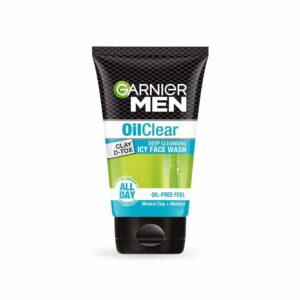 Garnier Men Oil Clear Clay D-Tox Deep Cleansing Icy Face Wash, 50gm.