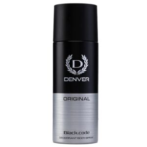 DENVER Black Code Original Deodorant - 150ML | Long Lasting Deo Body Spray for Men