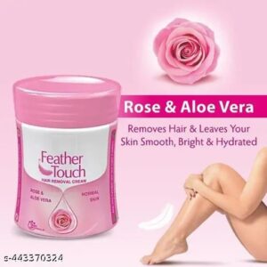 New Feather Touch Hair Removal Cream Rose & Aloe 40gm.