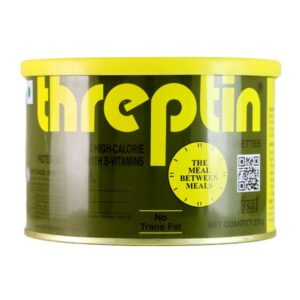 Threptin High-Calorie Protein Supplement with B-Vitamins for Hunger Pangs | Flavour Vanilla Diskette, 275 gm.
