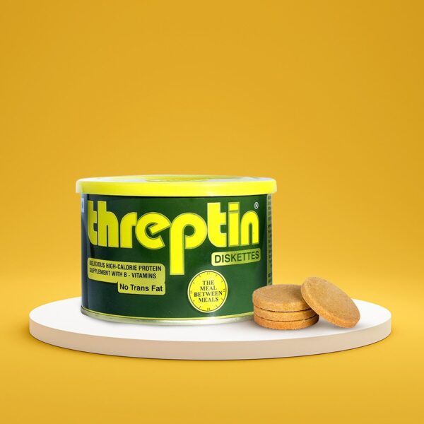 Threptin High-Calorie Protein Supplement with B-Vitamins for Hunger Pangs | Flavour Vanilla Diskette, 275 gm. - Image 2